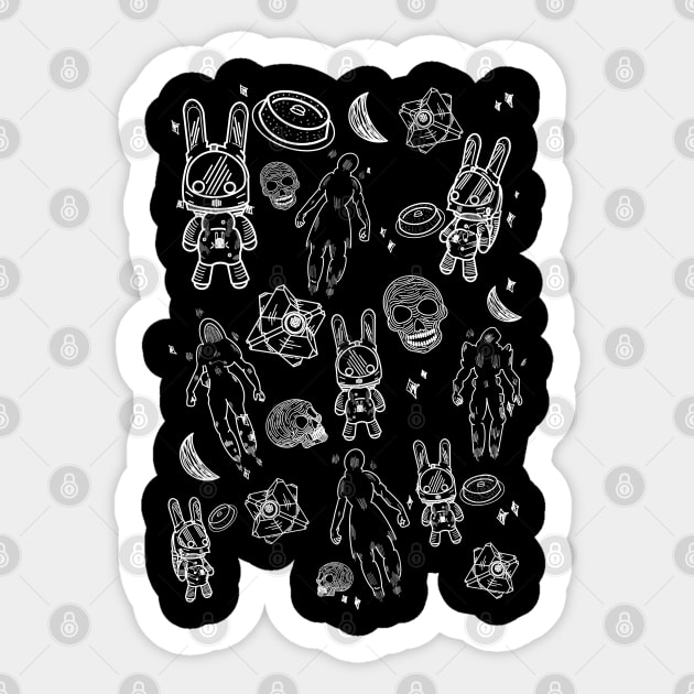 THE MOON IS HAUNTED Sticker by triotdesigns